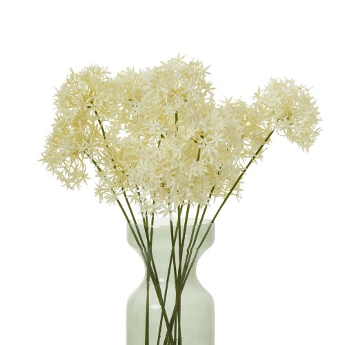 Artificial Three Head Allium Spray, Cream - 64cm