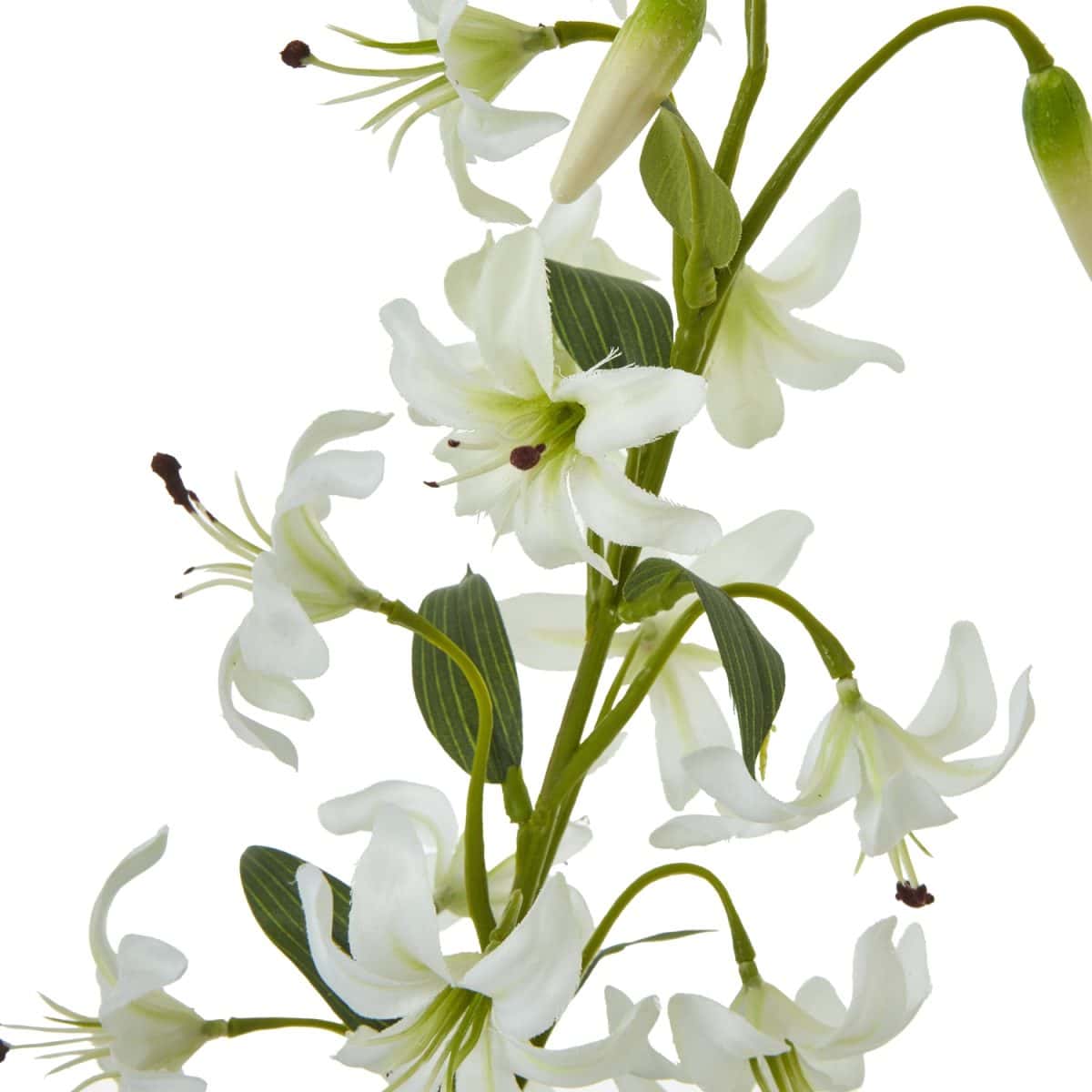 Artificial Turks-Cap Lily Spray, Green - 82cm