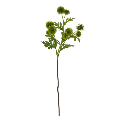 Artificial Globe Thistle Spray, Green - 56cm