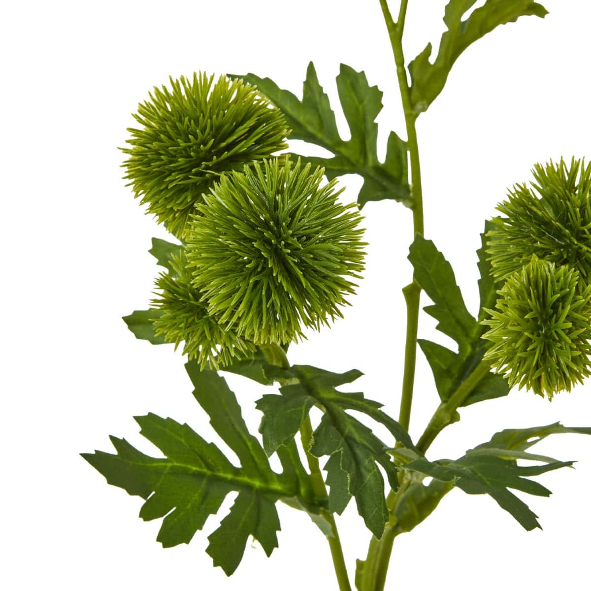 Artificial Globe Thistle Spray, Green - 56cm