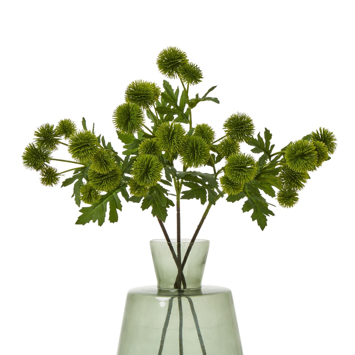 Artificial Globe Thistle Spray, Green - 56cm