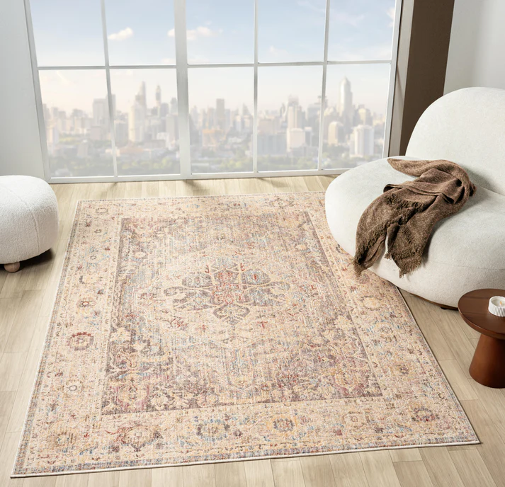 Heritage Rug, Beige Blue