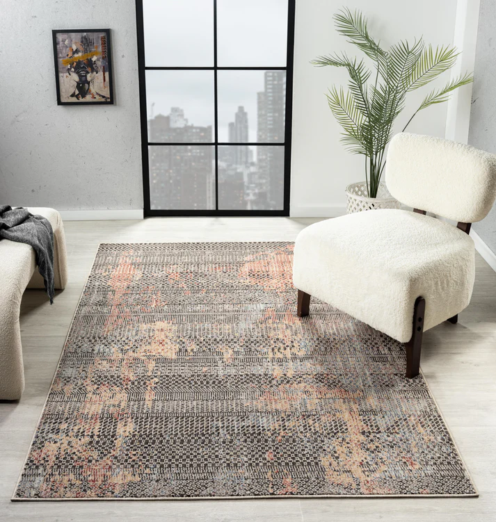 Alia 860GL Anthra & Rose Rug