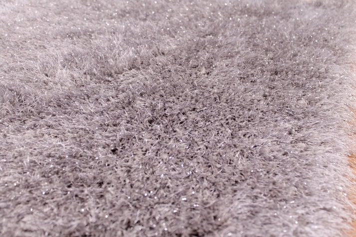 Sparkle Luxe Shaggy Rug, Silver