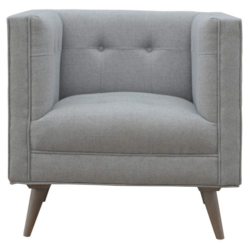 Artezzan Kingley Armchair, Grey Tweed