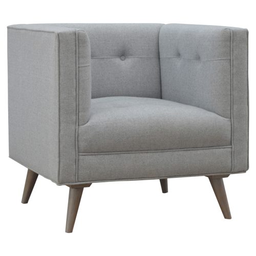Artezzan Kingley Armchair, Grey Tweed