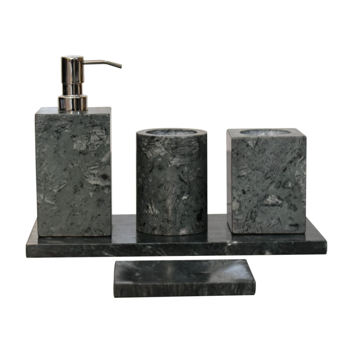 Bathroom Set, Green Marble