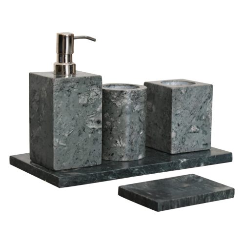 Bathroom Set, Green Marble