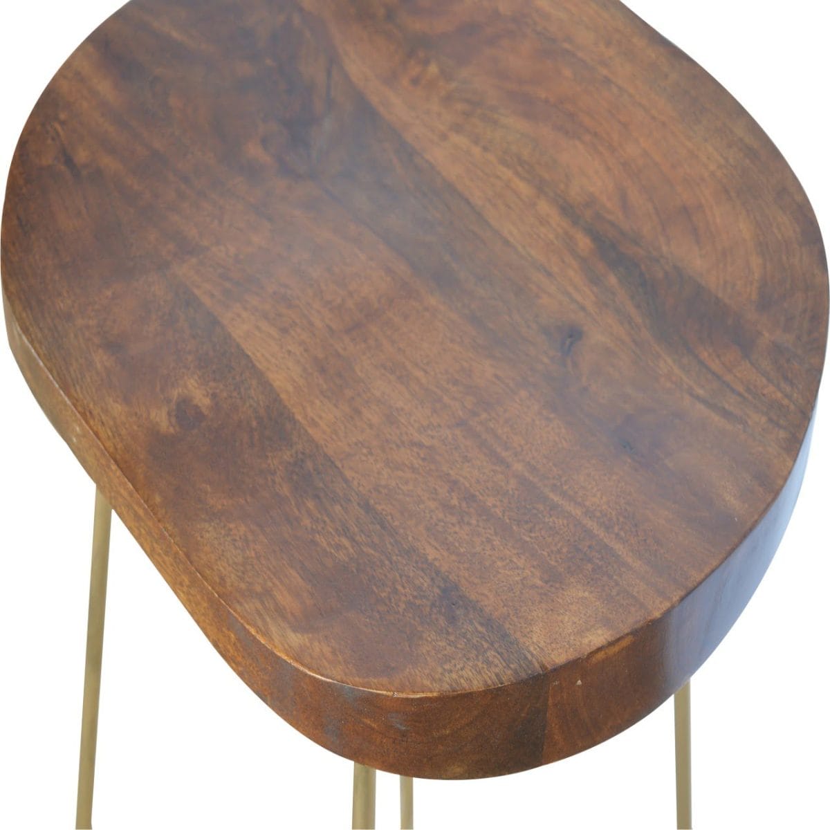 Anzio Industrial Barstool, Gold Legs