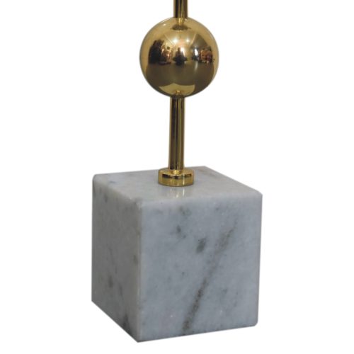 Audra Marble and Brass Candle Holder