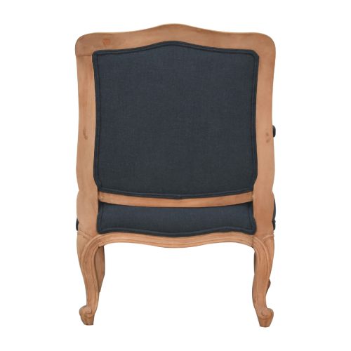 Artezzan Louis French Style Armchair, Navy Linen