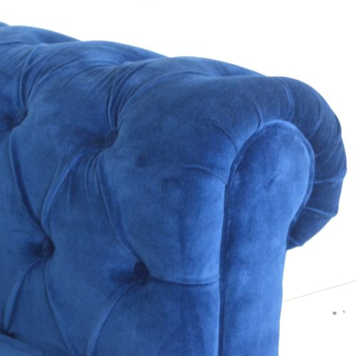 Artezzan Darwin Chesterfield Sofa 2 Seater, Royal Blue Velvet