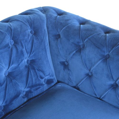 Artezzan Darwin Chesterfield Sofa 2 Seater, Royal Blue Velvet