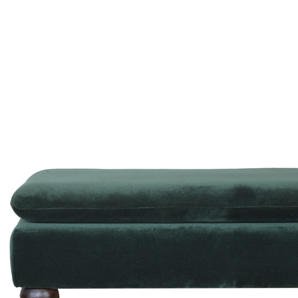 Emerald Green Velvet Footstool
