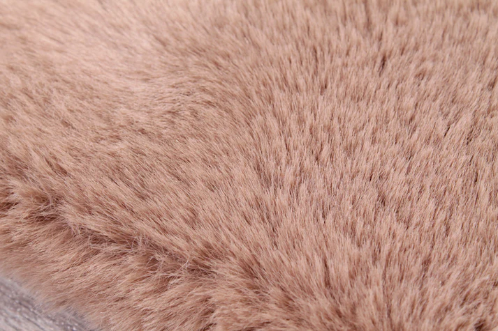 Beige Luxury Artificial Fur Rug