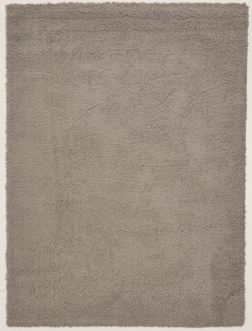 Grey Plush Teddy Bear Fabric Rug