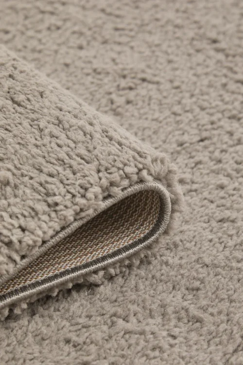 Grey Plush Teddy Bear Fabric Rug