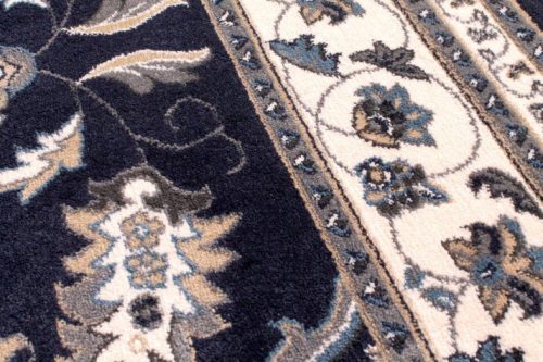 Sherborne traditional navy blue rug