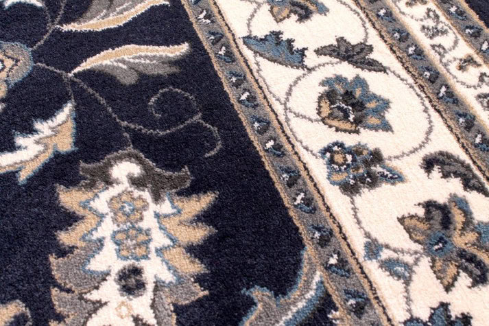 Sherborne traditional navy blue rug