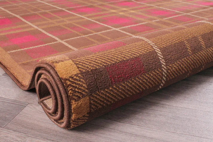 Tartan Check Brown Rug