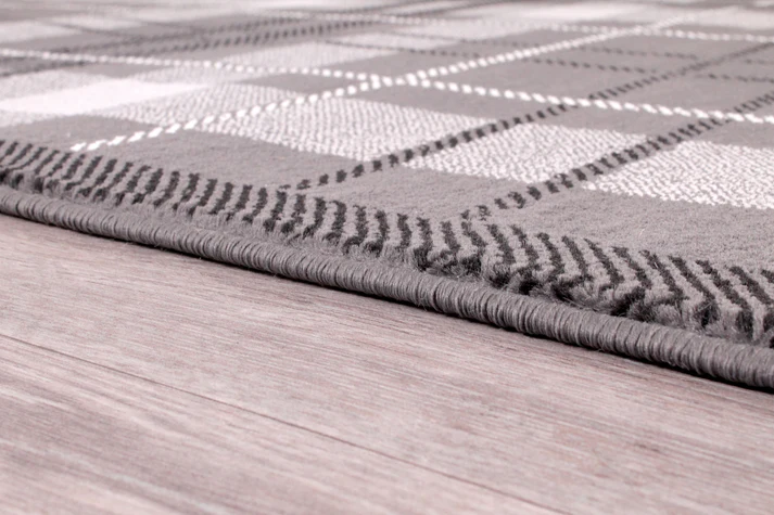 Tartan Check Grey Rug