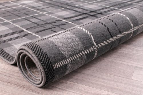 Tartan Check Grey Rug