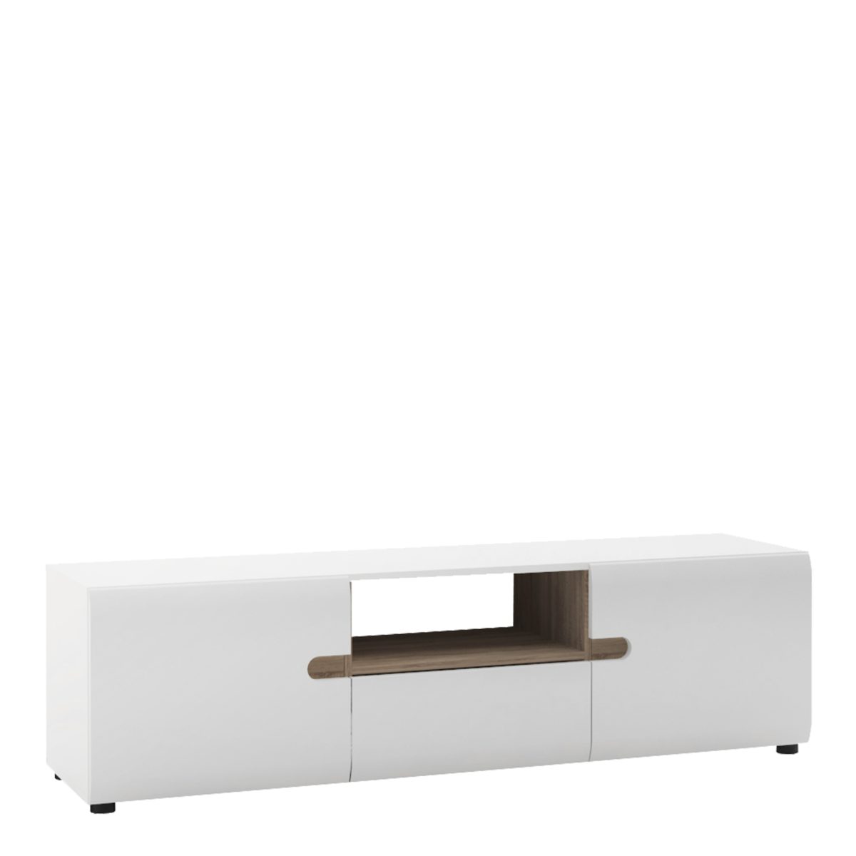 Mia Media Unit, White with Oak