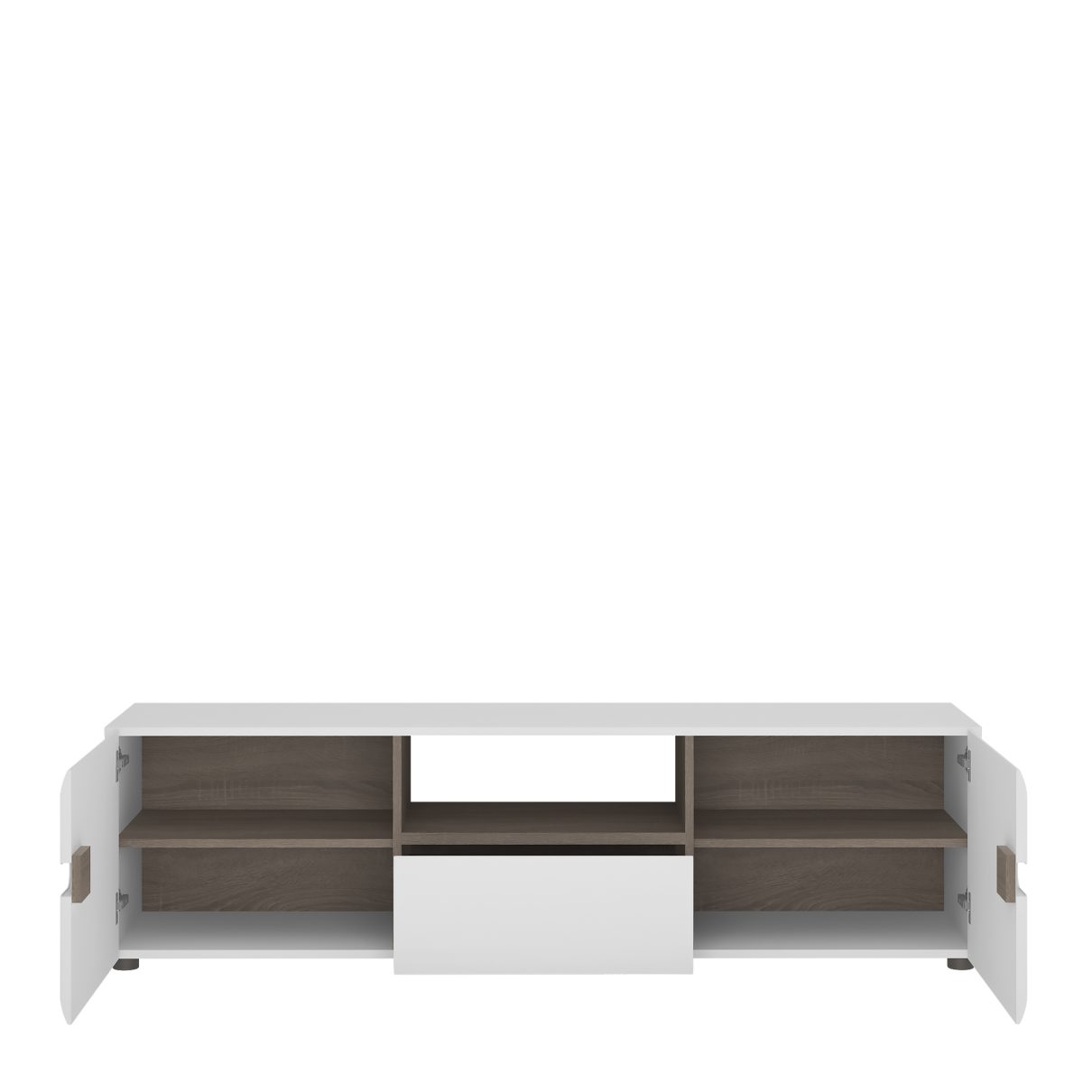 Mia Media Unit, White with Oak