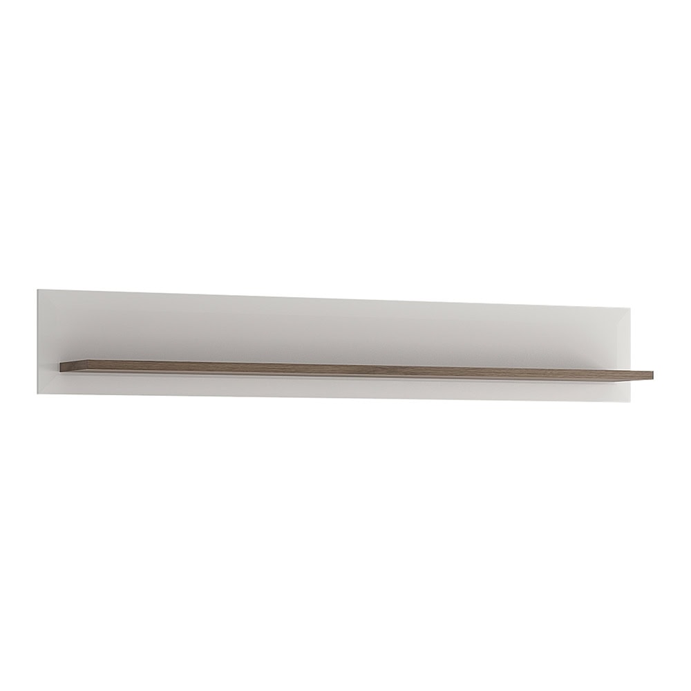 Stark Wall Shelf, White and Oak 165cm