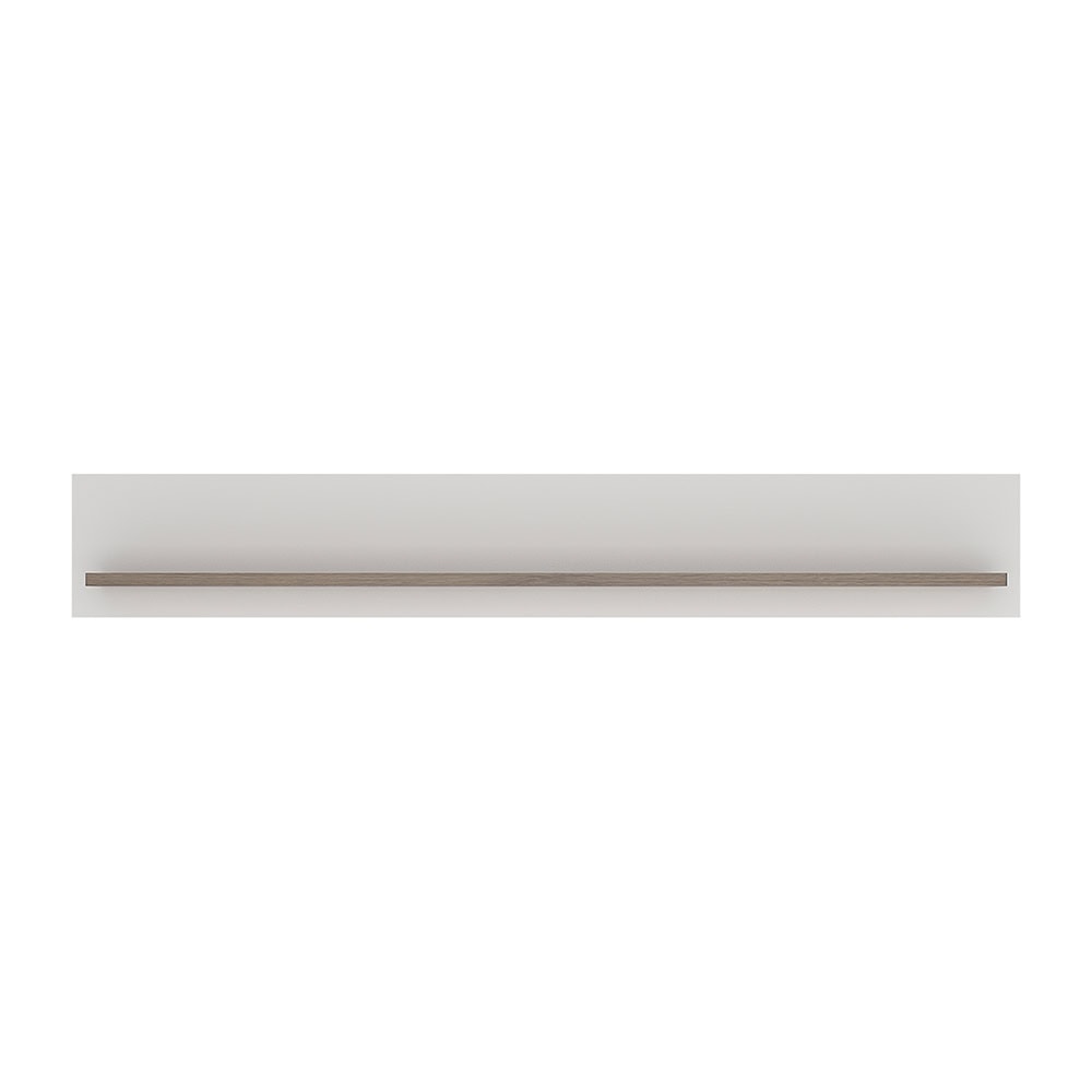Stark Wall Shelf, White and Oak 165cm
