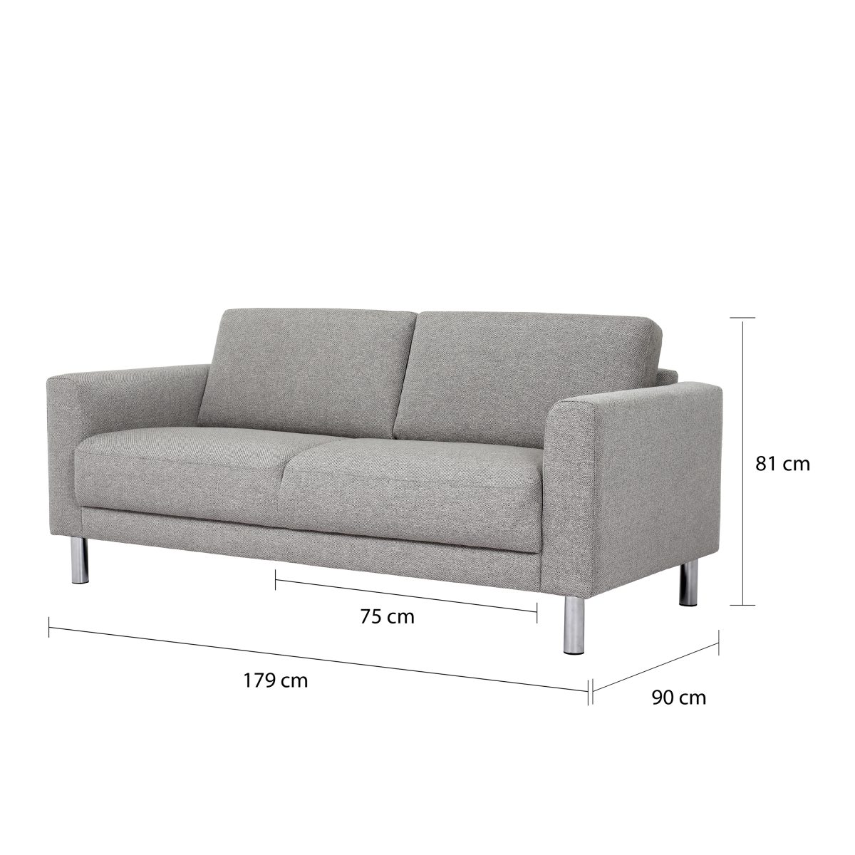 Richgrove 2 Seater Sofa, Nova Light Grey