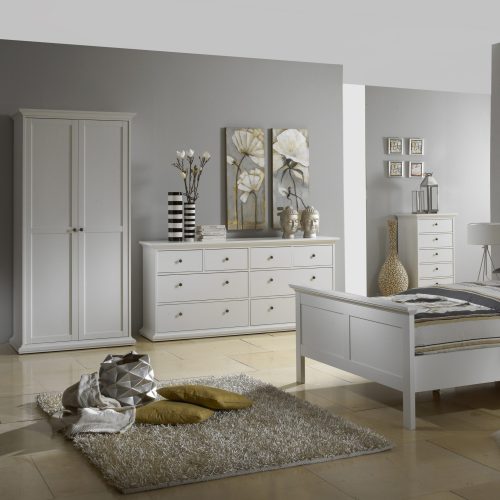 Tifton 2 Door Wardrobe, White