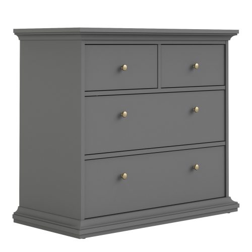 Chest of 4 Drawers in Matt Grey