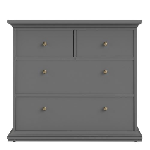 Chest of 4 Drawers in Matt Grey
