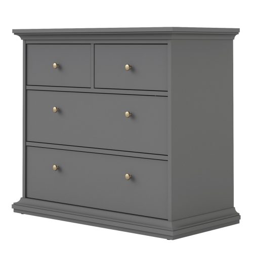 Chest of 4 Drawers in Matt Grey