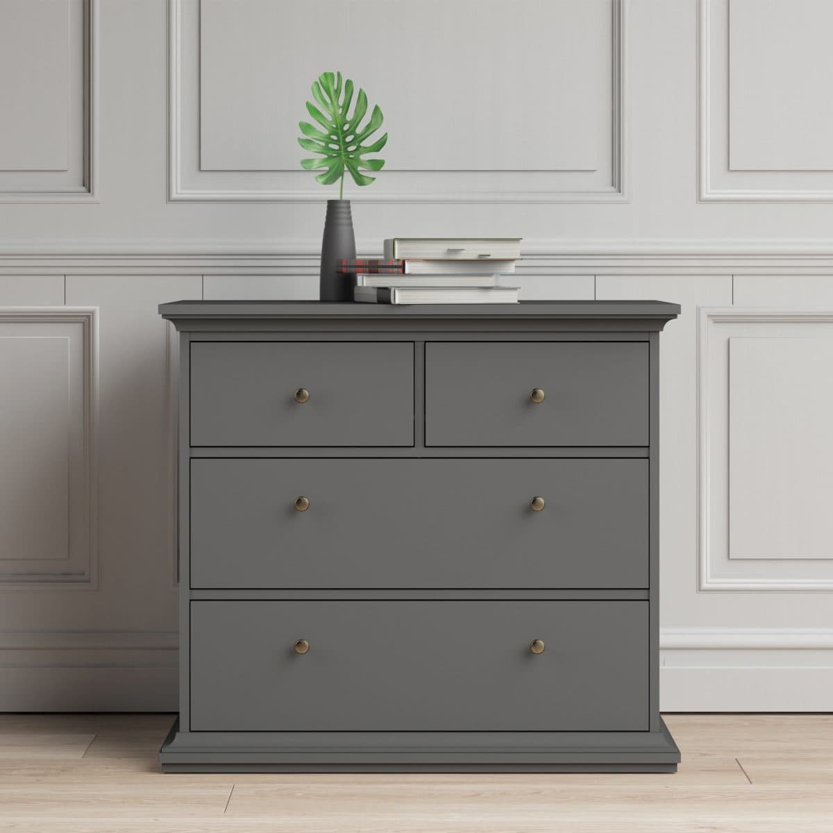 Chest of 4 Drawers in Matt Grey