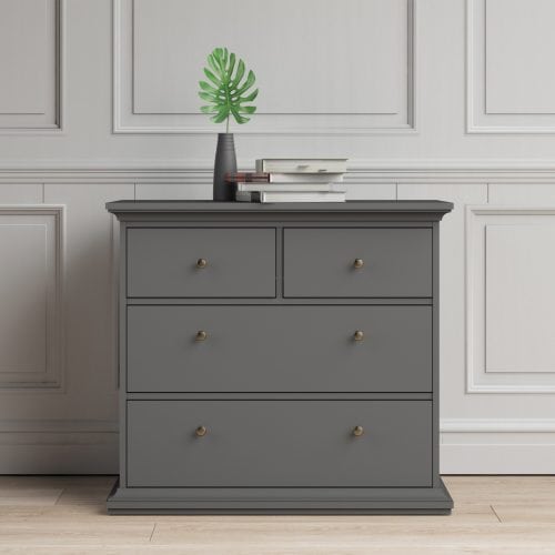 Chest of 4 Drawers in Matt Grey