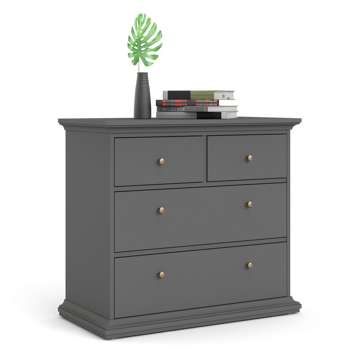 Chest of 4 Drawers in Matt Grey