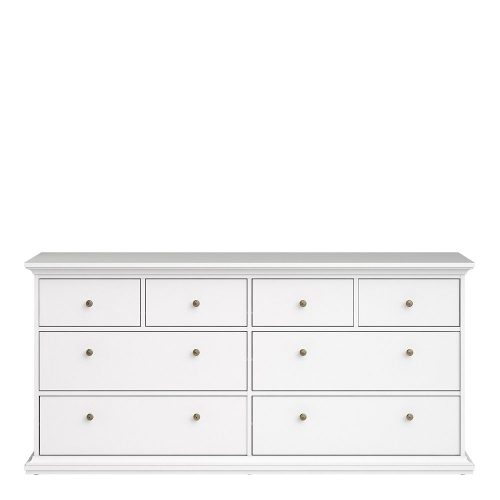 8 drawer chest of drawers white
