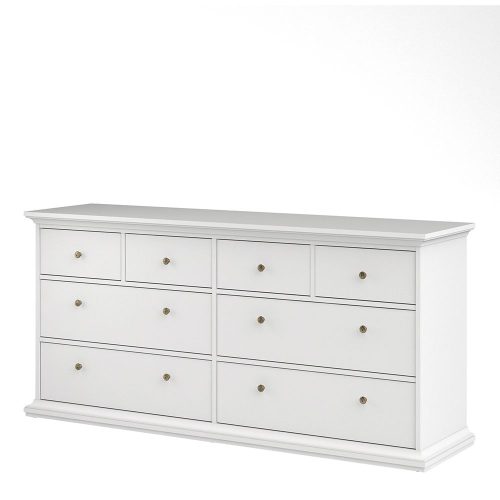 8 drawer chest of drawers white