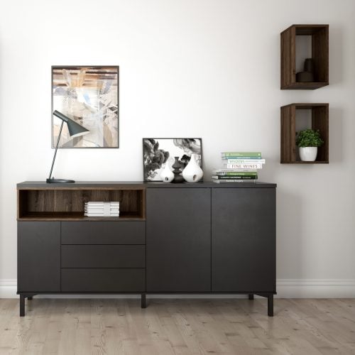 Cordele Wall Shelf Unit, Walnut