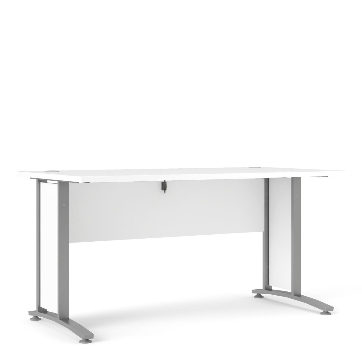 Connel 150cm Desk, White & Silver Grey