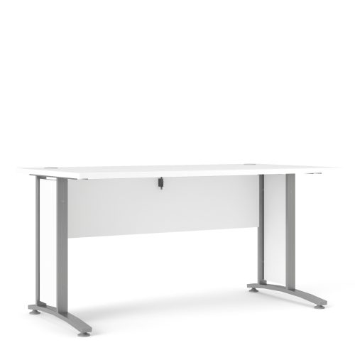 Connel 150cm Desk, White & Silver Grey