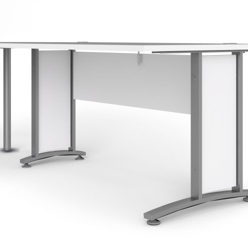 Connel 150cm Desk, White & Silver Grey
