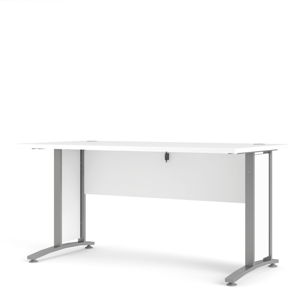 Connel 150cm Desk, White & Silver Grey