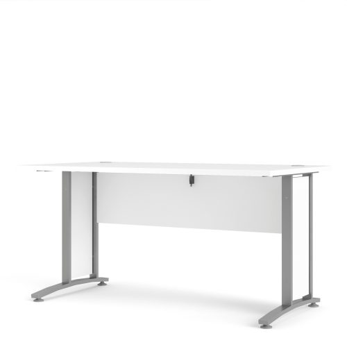 Connel 150cm Desk, White & Silver Grey