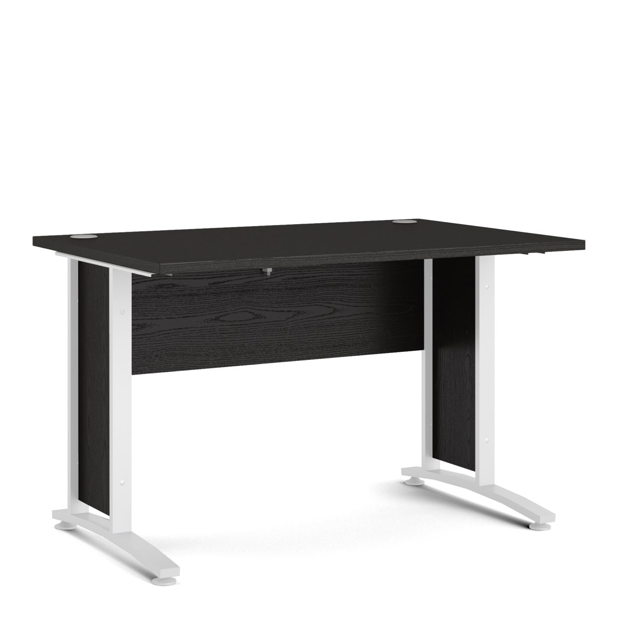 Connel 120cm Desk, Black woodgrain & White