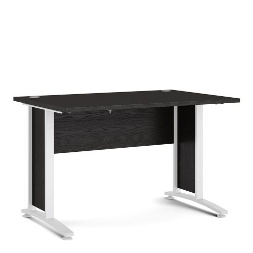 Connel 120cm Desk, Black woodgrain & White
