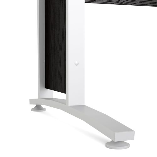 Connel 120cm Desk, Black woodgrain & White