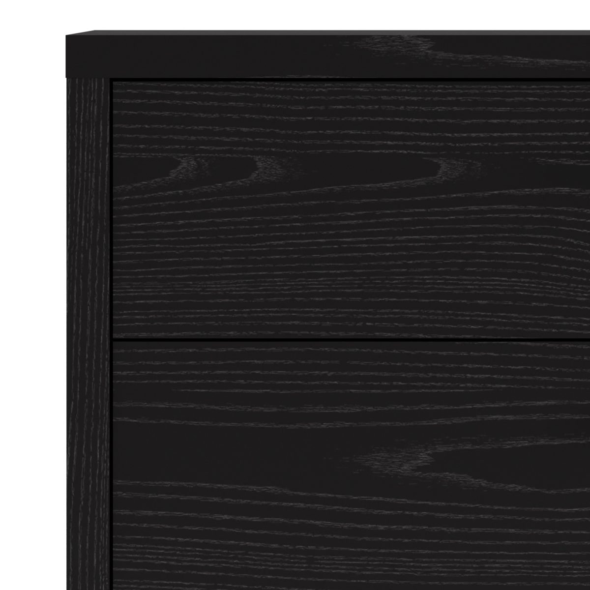 Office Storage With 2 Drawers + 2 File Drawers In Black Woodgrain